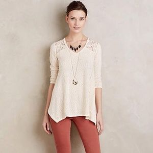 Anthropologie Everleigh Lavardin lace tunic PURPLE